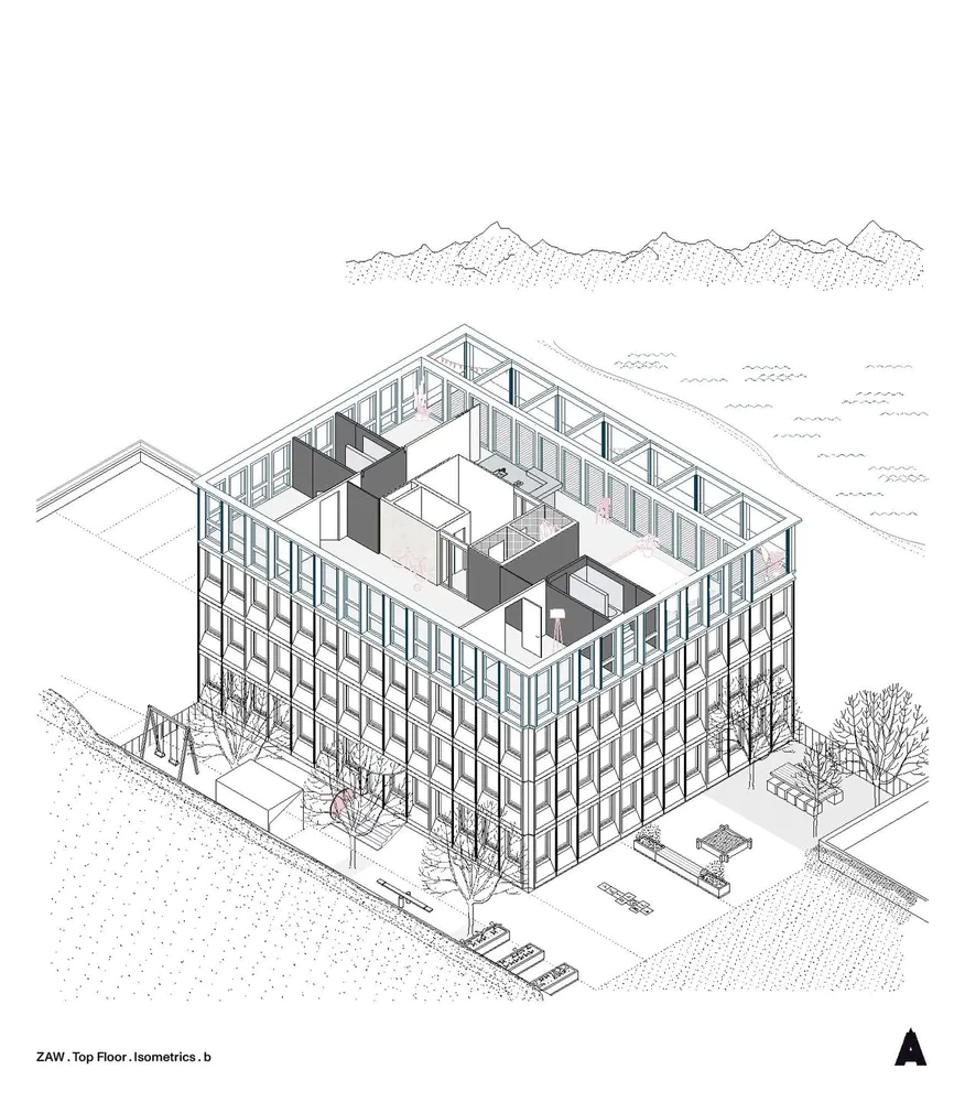ZAW . Conversion extension of commercial building