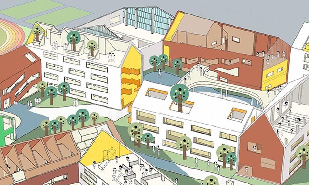 杭州未来科技城第二学校 | 儿童绘画灵感打造舒适校园