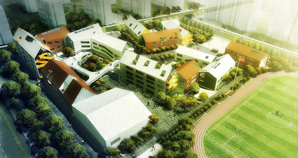 杭州未来科技城第二学校 | 儿童绘画灵感打造舒适校园