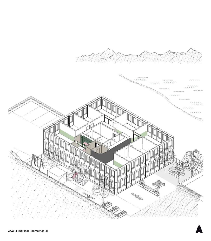 ZAW . Conversion extension of commercial building