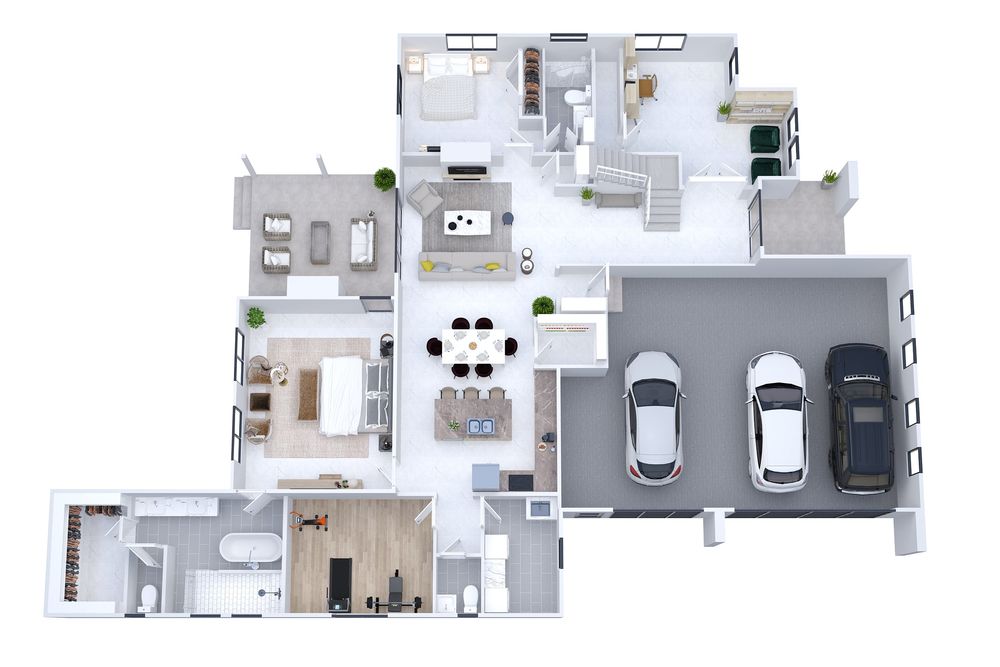 3D Rendering Building Plans | The 2D3D Floor Plan Company