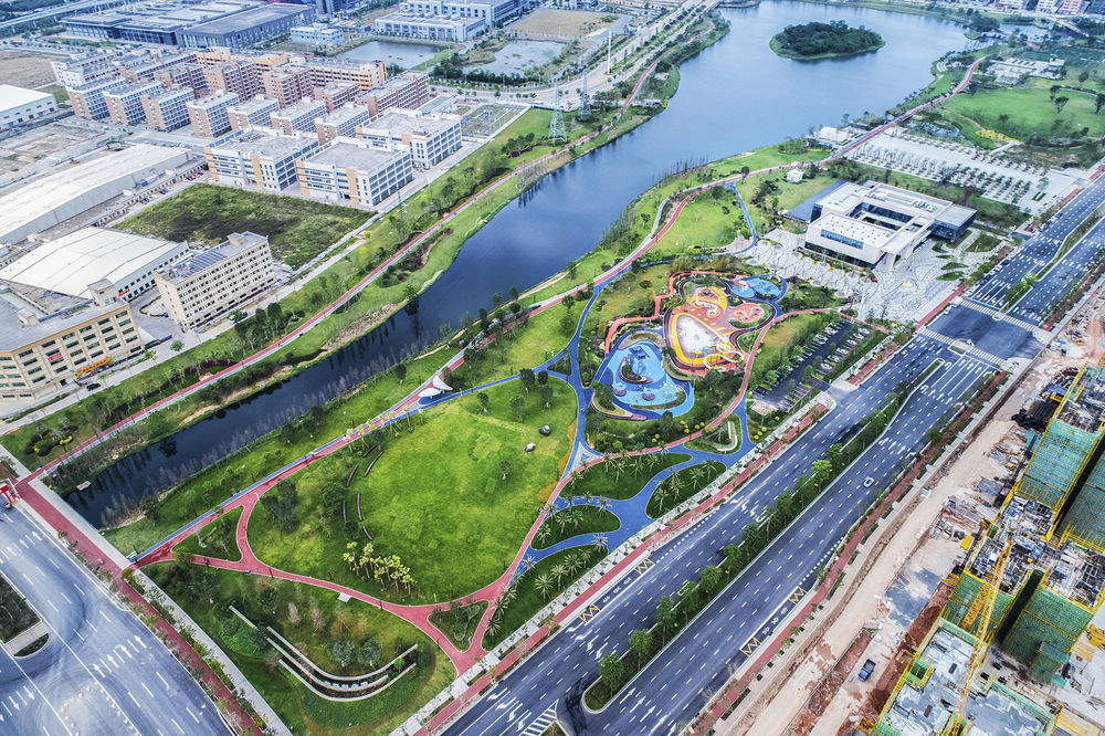 江门龙溪湖公园 | 生态海绵基底与市民休闲新地标