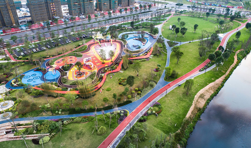 江门龙溪湖公园 | 生态海绵基底与市民休闲新地标