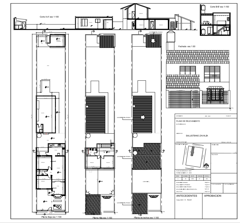 Compilation of plans made of the various projectors