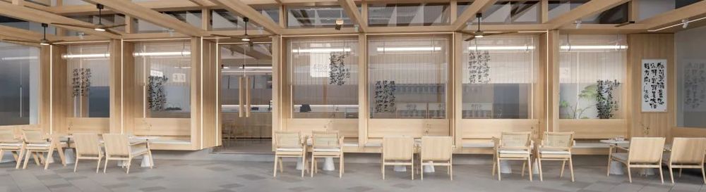 《来恰茶》新中式茶饮店，解构坡屋顶视觉符号