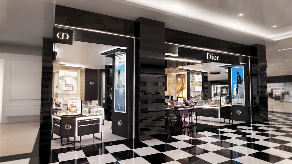 迪奥化妆品店 3D 设计展示