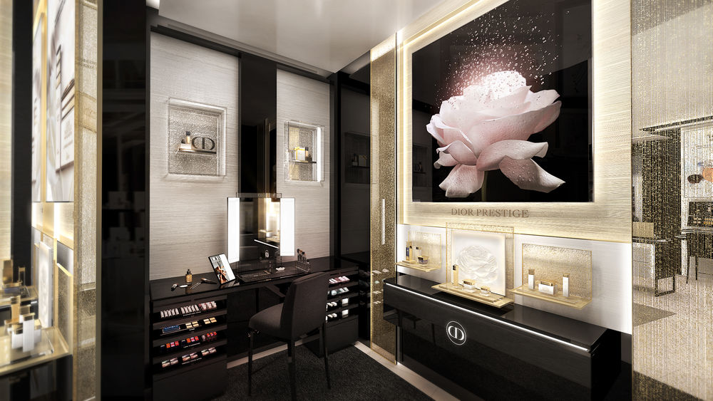 迪奥化妆品店 3D 设计展示