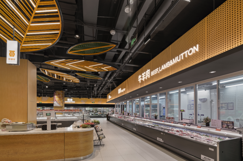 京客隆红松园店 | 自然风超市设计引领社区生活新潮流