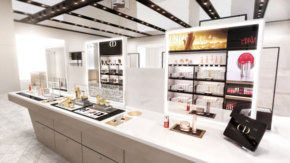 迪奥化妆品店 3D 设计展示