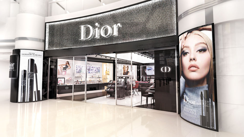 迪奥化妆品店 3D 设计展示