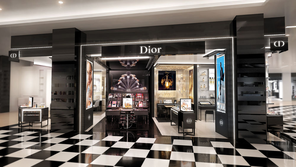 迪奥化妆品店 3D 设计展示