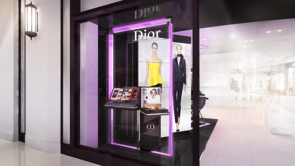 迪奥化妆品店 3D 设计展示