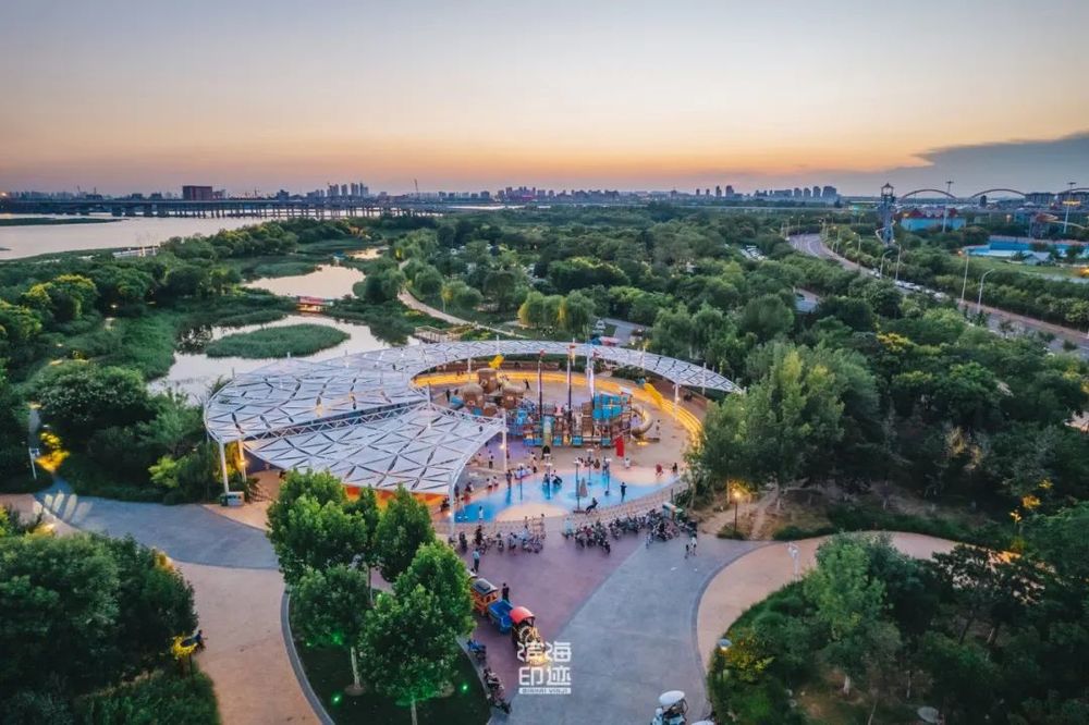 天津南堤滨海步道公园 | 梦幻夜景，四季之美