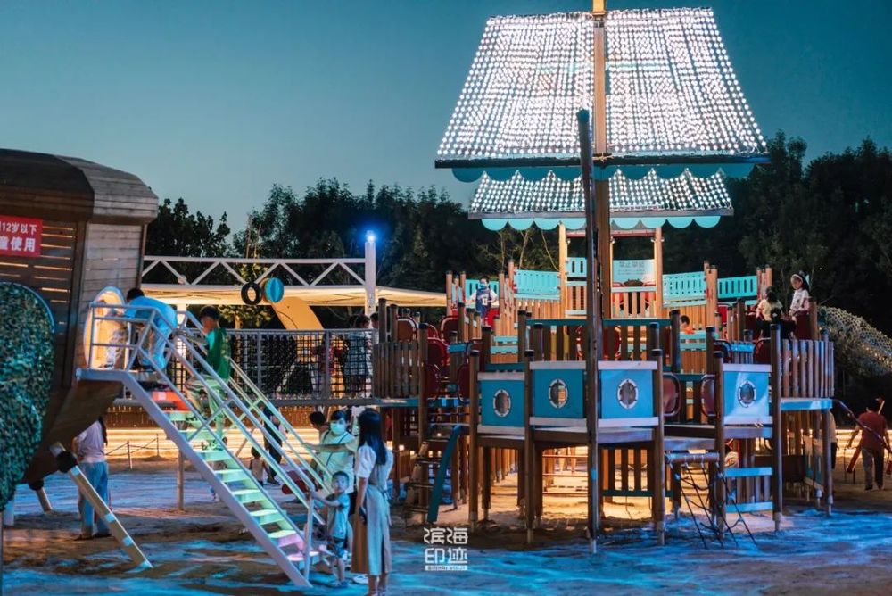 天津南堤滨海步道公园 | 梦幻夜景，四季之美