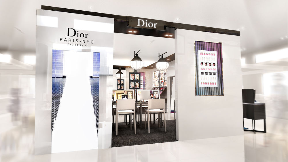 迪奥化妆品店 3D 设计展示