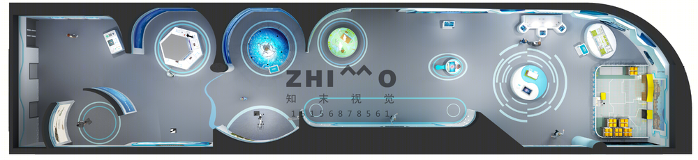某科技馆设计视觉表现效果  智慧生活科技体验馆