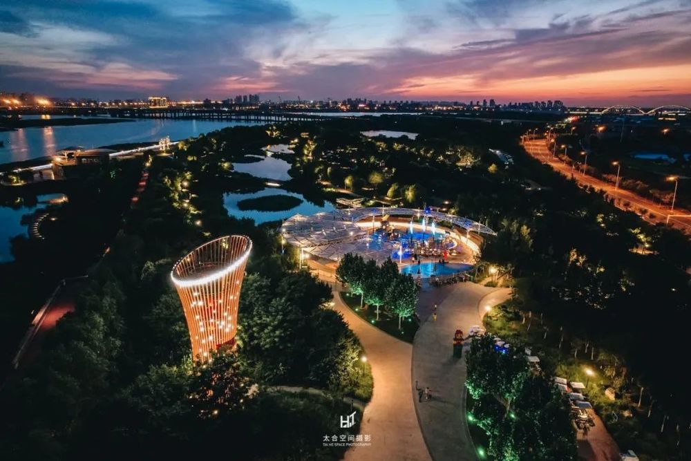 天津南堤滨海步道公园 | 梦幻夜景，四季之美