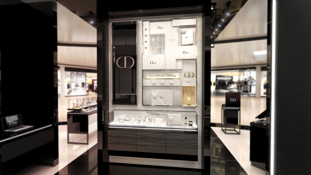 迪奥化妆品店 3D 设计展示