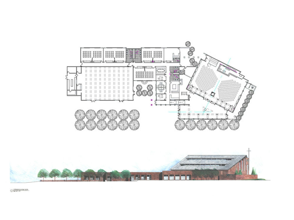 基督王教堂与教室建筑，室内设计亮点与精炼概述