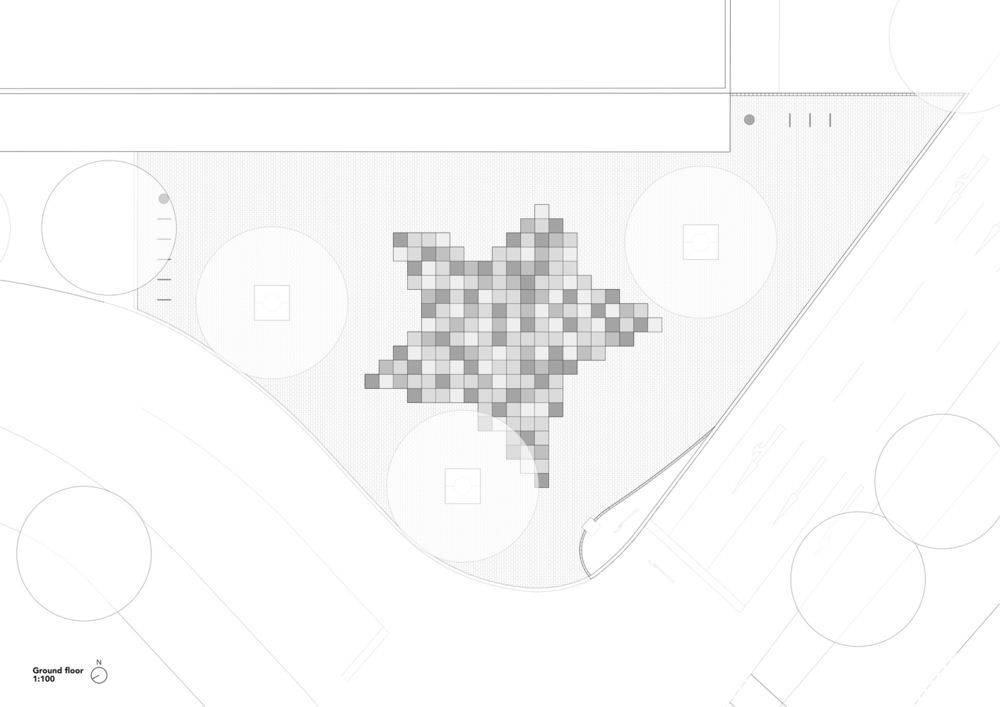 德国 Augsburg 城市星装置 | 彩色混凝土块打造独特城市景观