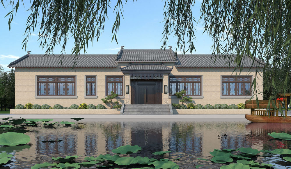 庭院古建别墅鸟瞰——境之幽幽，静之悠悠，与大自然的对话