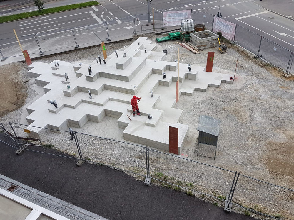 德国 Augsburg 城市星装置 | 彩色混凝土块打造独特城市景观