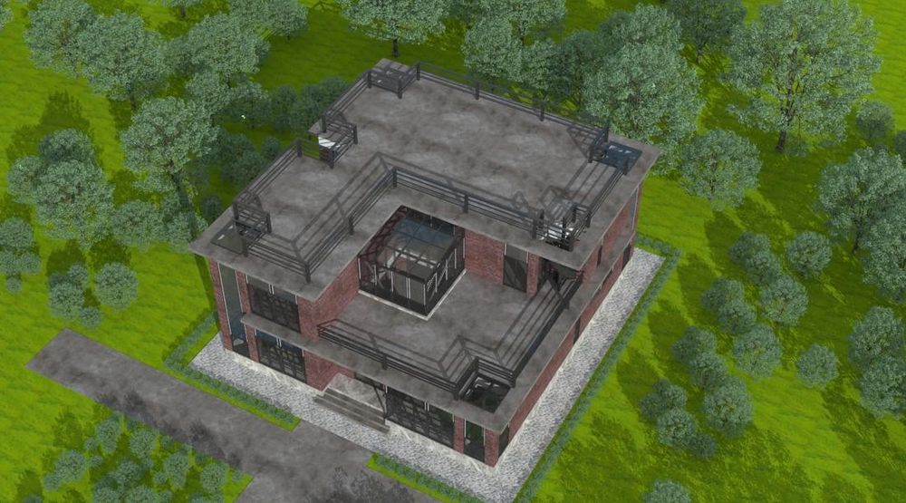 红砖自建别墅，双层红砖夹层保温棉设计