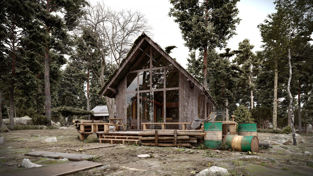 Lumion 渲染下的孤岛小屋 | 探索自然与科技的完美融合