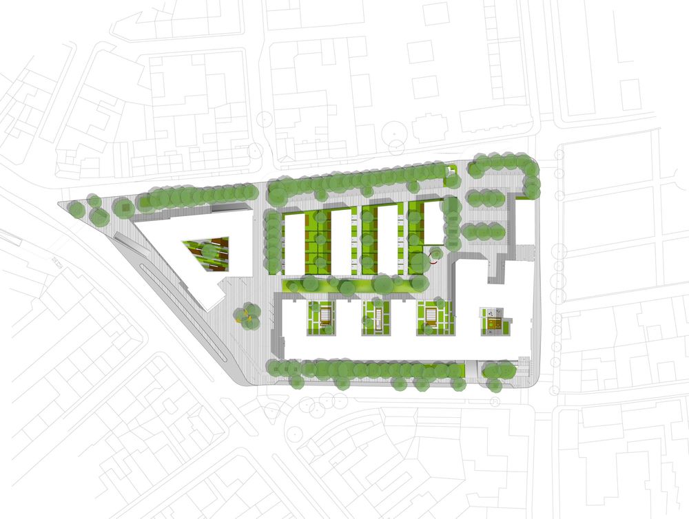 索林根市政厅广场 | 城市客厅的绿色创新