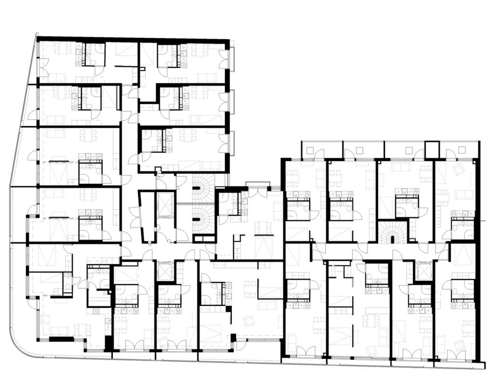 芬兰 Oulu 市 Marskinpuisto 住宅楼 | 曲线建筑与自然共融