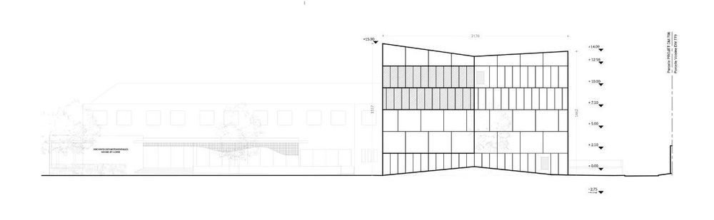 法国安格斯市档案馆建筑 | 纯净优雅的立面，锯齿形屋顶线