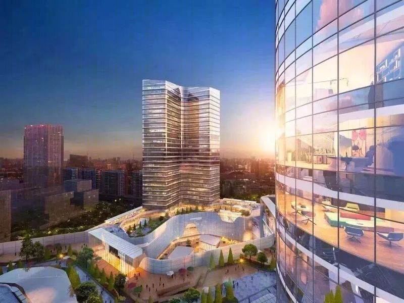 粤海广场“双 L”建筑布局打破封闭边界
