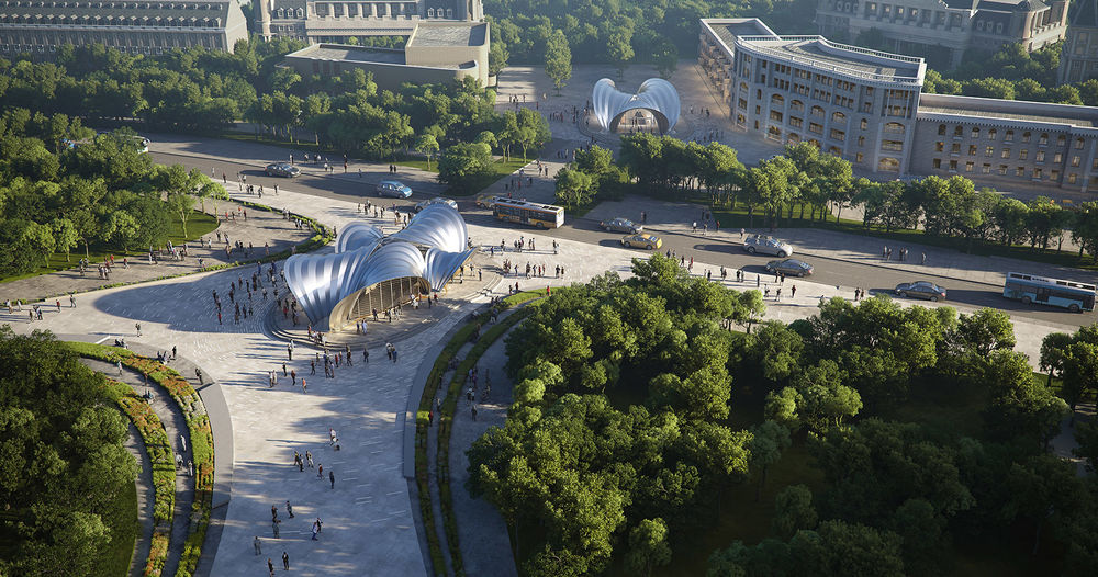 Dnipro地铁站，乌克兰 / Zaha Hadid Architects