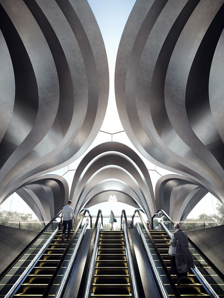 Dnipro地铁站，乌克兰 / Zaha Hadid Architects