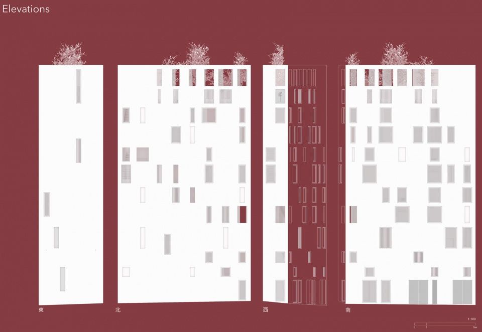 Florian Busch Architects 打造日本斜坡顶部的 NOBORI 大楼，向上攀爬的设计惊艳！
