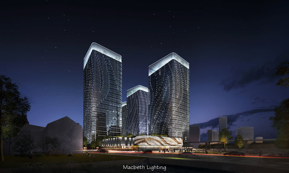 生态之叶 | 某商业建筑夜景灯光设计