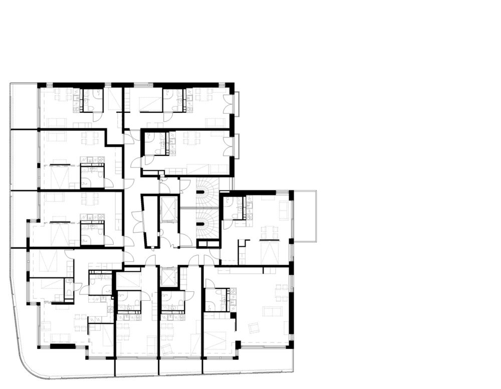 芬兰 Oulu 市 Marskinpuisto 住宅楼 | 曲线建筑与自然共融