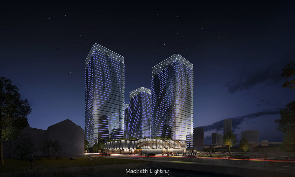 生态之叶 | 某商业建筑夜景灯光设计