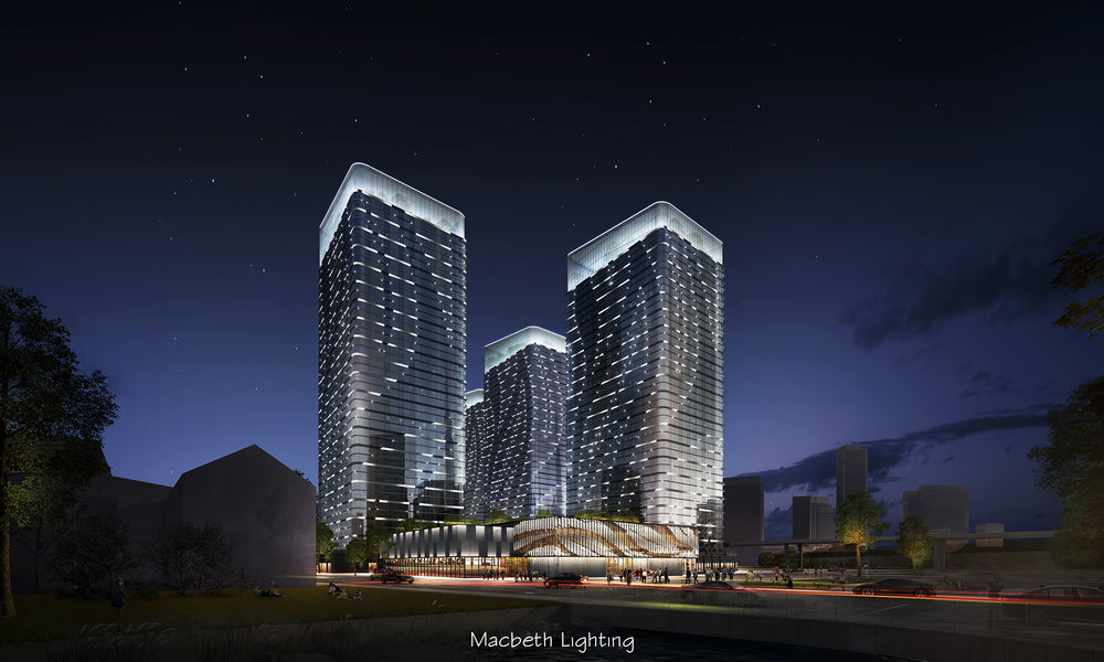 生态之叶 | 某商业建筑夜景灯光设计