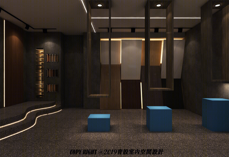 蓝点空间设计 | 点线面展示的艺术商业空间