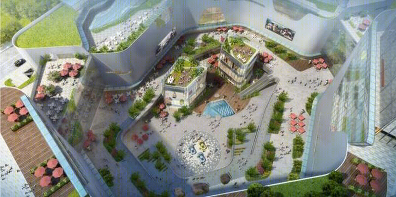 粤海广场“双 L”建筑布局打破封闭边界