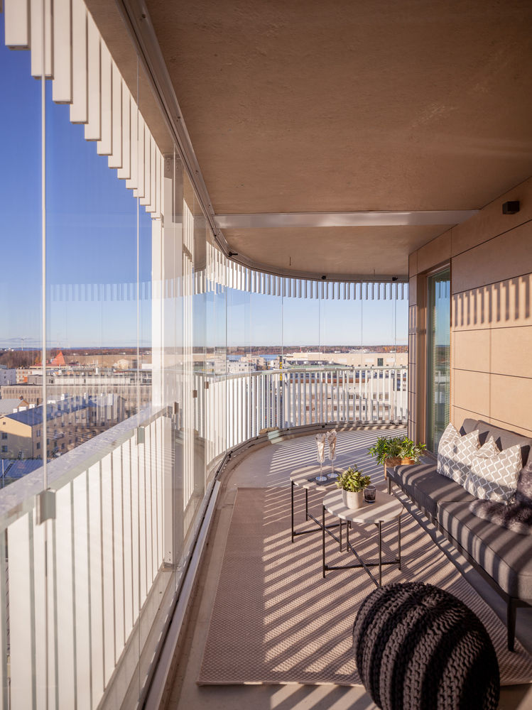 芬兰 Oulu 市 Marskinpuisto 住宅楼 | 曲线建筑与自然共融