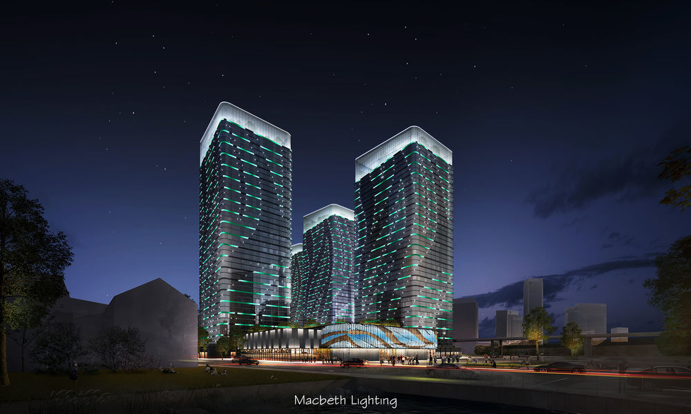 生态之叶 | 某商业建筑夜景灯光设计