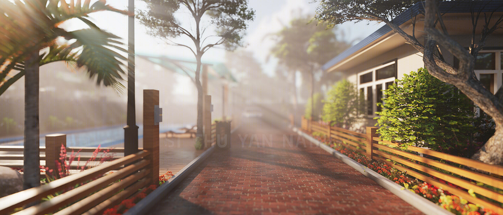 Anastasiya Gushchina丨庭院丨Architecture Animation Project with Rangoon