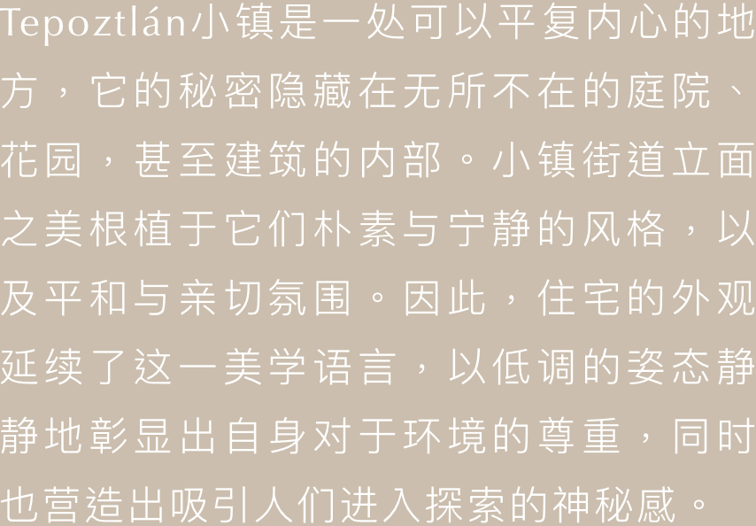 墨西哥火山石与松木建花园式住宅，环保与美学的完美结合