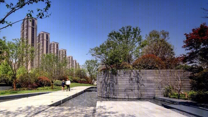 南京京奥港未来别墅景观 | 空中天桥与垂直绿化的完美融合