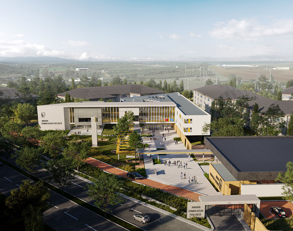 Ankara Erman İlıcak Fen Lisesi |  现代教育空间的艺术融合
