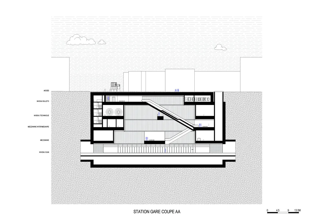 4 metro stations, line B in Rennes