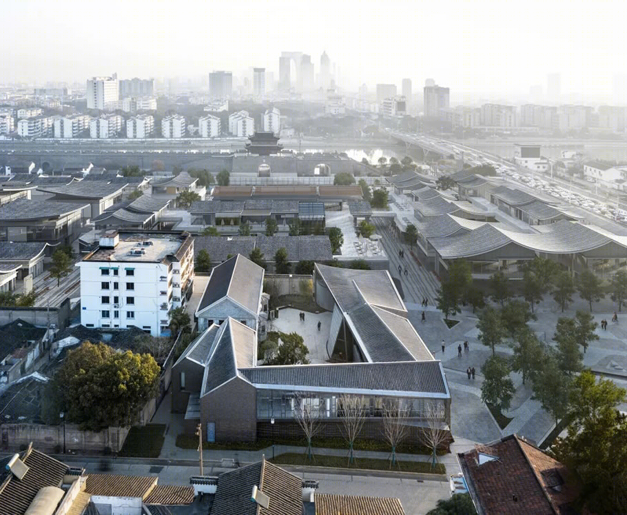 苏州仁恒仓街商业展示馆 | 新旧对话的场所复兴