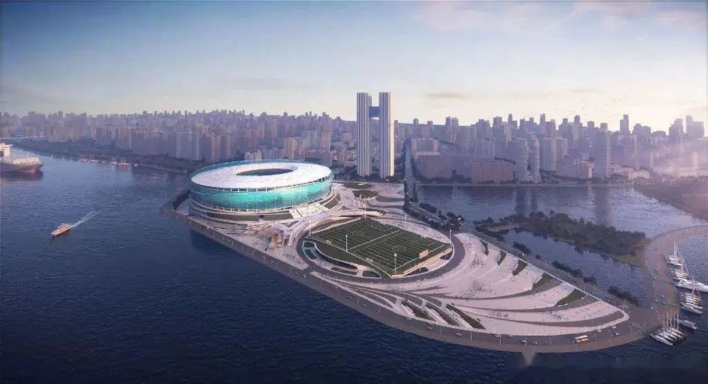 大连梭鱼湾足球场 | 海浪海螺灵感下的运动盛宴